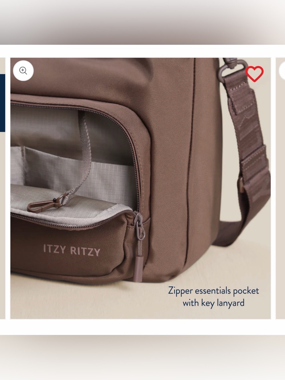 Itzy Ritzy Belong Cargo Caddy Crossbody And Stroller Caddy Diaper Bag Purse - Picture 5 of 6